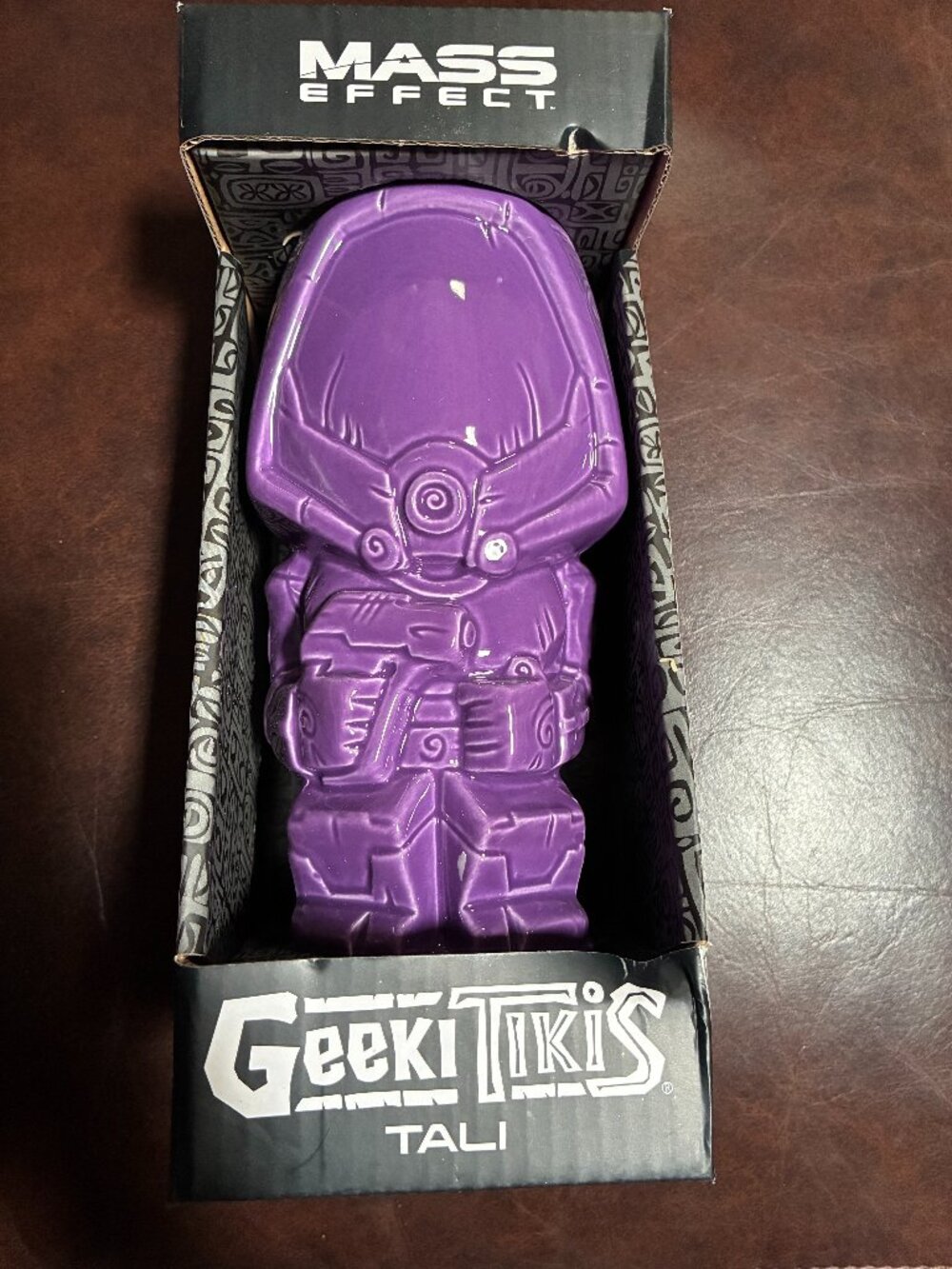 Geeki Tikis Mass Effect Tali Tiki Mug Purple by ThinkGeek Collectible. Approx 8"